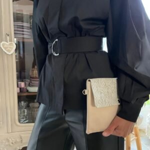 blouson léger noir à col haut
